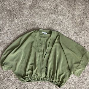 Green cropped Blouse